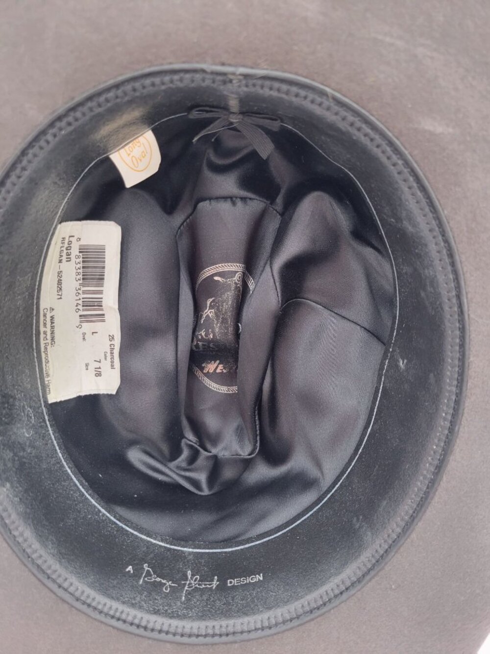 George Strait Stetson Logan 7 1/8 Western Cowboy Hat Wool Felt Long Oval 25 Char - Picture 6 of 10